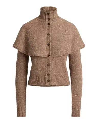Ralph Lauren Collection Cashmere Donegal Cape Cardigan Sweater | Thumbnail 1 Ralph Lauren Collection Cashmere Donegal Cape Cardigan Sweater | Thumbnail 1