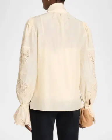 Kobi Halperin Valerie Embroidered Cotton-Silk Voile Blouse | Thumbnail 3 Kobi Halperin Valerie Embroidered Cotton-Silk Voile Blouse | Thumbnail 3