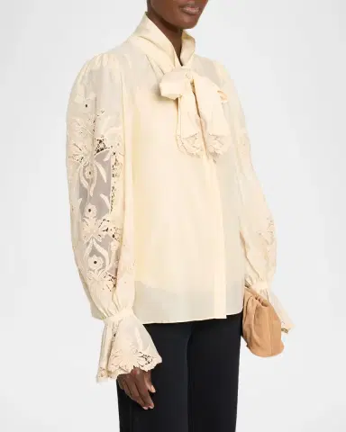 Kobi Halperin Valerie Embroidered Cotton-Silk Voile Blouse | Thumbnail 4 Kobi Halperin Valerie Embroidered Cotton-Silk Voile Blouse | Thumbnail 4