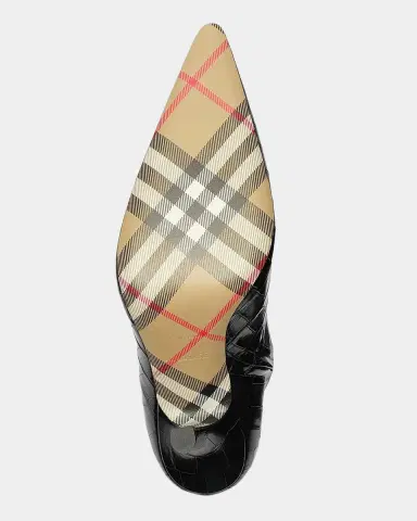 Burberry Dame 90MM Crocodile-Embossed-Leather Ankle Boots | Thumbnail 5 Burberry Dame 90MM Crocodile-Embossed-Leather Ankle Boots | Thumbnail 5