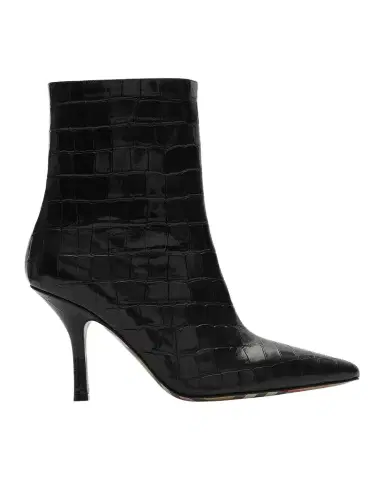 Burberry Dame 90MM Crocodile-Embossed-Leather Ankle Boots | Thumbnail 1 Burberry Dame 90MM Crocodile-Embossed-Leather Ankle Boots | Thumbnail 1