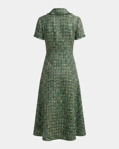 Mac Duggal Fringed Boucle A-Line Midi Dress | Thumbnail 5 Mac Duggal Fringed Boucle A-Line Midi Dress | Thumbnail 5