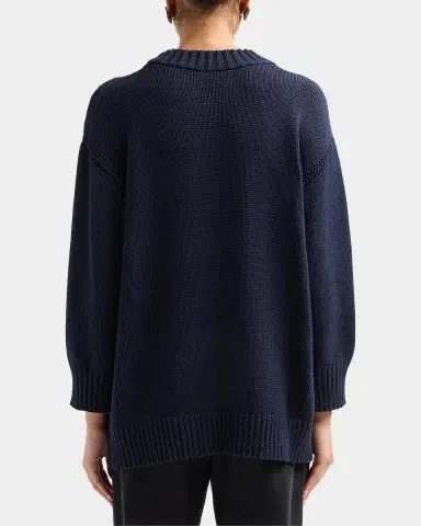 L'Agence Loden Cotton Crewneck Sweater | Thumbnail 3 L'Agence Loden Cotton Crewneck Sweater | Thumbnail 3