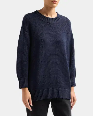 L'Agence Loden Cotton Crewneck Sweater | Thumbnail 4 L'Agence Loden Cotton Crewneck Sweater | Thumbnail 4