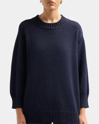 L'Agence Loden Cotton Crewneck Sweater | Thumbnail 5 L'Agence Loden Cotton Crewneck Sweater | Thumbnail 5