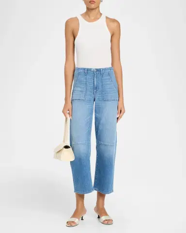 Le Jean Utility Barrel-Leg Crop Jeans | Thumbnail 2 Le Jean Utility Barrel-Leg Crop Jeans | Thumbnail 2