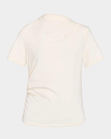Le Jean Willow Cotton-Blend Draped T-Shirt | Thumbnail 1 Le Jean Willow Cotton-Blend Draped T-Shirt | Thumbnail 1