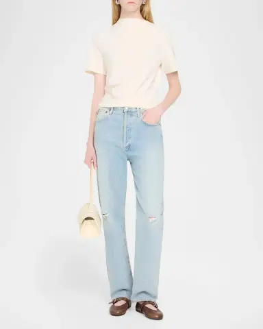 Le Jean Willow Cotton-Blend Draped T-Shirt | Thumbnail 2 Le Jean Willow Cotton-Blend Draped T-Shirt | Thumbnail 2