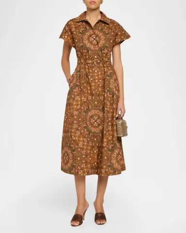 Cara Cara Sawyer Floral Cotton Poplin Midi Shirtdress | Thumbnail 2 Cara Cara Sawyer Floral Cotton Poplin Midi Shirtdress | Thumbnail 2