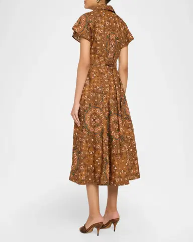 Cara Cara Sawyer Floral Cotton Poplin Midi Shirtdress | Thumbnail 3 Cara Cara Sawyer Floral Cotton Poplin Midi Shirtdress | Thumbnail 3