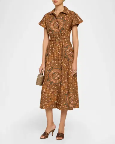 Cara Cara Sawyer Floral Cotton Poplin Midi Shirtdress | Thumbnail 4 Cara Cara Sawyer Floral Cotton Poplin Midi Shirtdress | Thumbnail 4