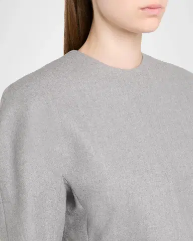Bottega Veneta Tailored Wool Strong-Shoulder Long-Sleeve Mini Dress | Thumbnail 5 Bottega Veneta Tailored Wool Strong-Shoulder Long-Sleeve Mini Dress | Thumbnail 5
