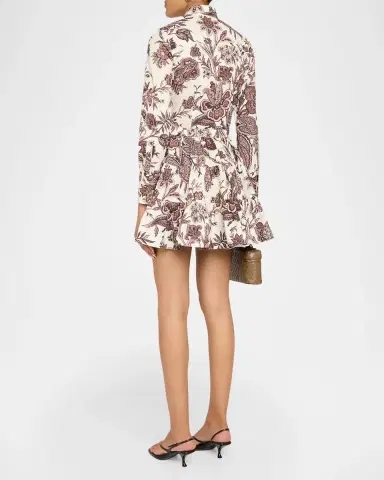 Cara Cara Eugenia Floral Cotton Poplin Tiered Mini Dress | Thumbnail 3 Cara Cara Eugenia Floral Cotton Poplin Tiered Mini Dress | Thumbnail 3