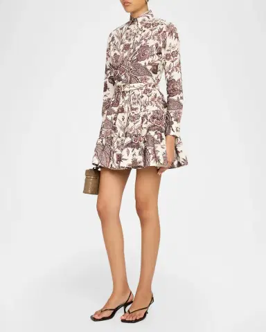 Cara Cara Eugenia Floral Cotton Poplin Tiered Mini Dress | Thumbnail 4 Cara Cara Eugenia Floral Cotton Poplin Tiered Mini Dress | Thumbnail 4