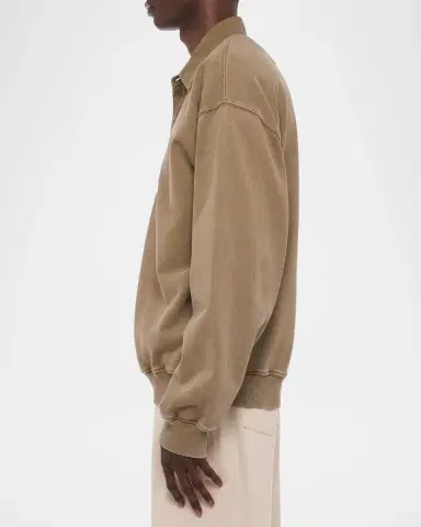 Helmut Lang Men's Terry Long-Sleeve Polo Shirt | Thumbnail 6 Helmut Lang Men's Terry Long-Sleeve Polo Shirt | Thumbnail 6