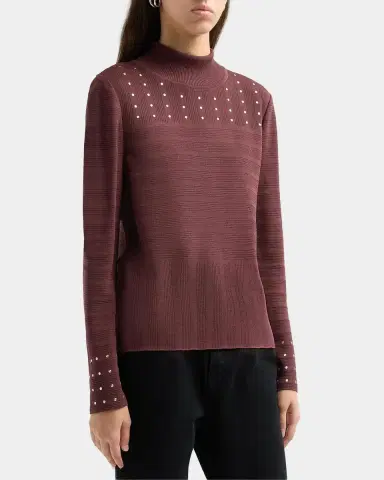 Misook Sequin Mock Turtleneck Top | Thumbnail 4 Misook Sequin Mock Turtleneck Top | Thumbnail 4