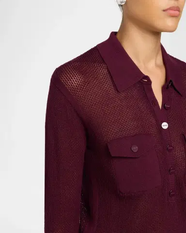 L'Agence Carine Pointelle-Knit Sweater | Thumbnail 5 L'Agence Carine Pointelle-Knit Sweater | Thumbnail 5