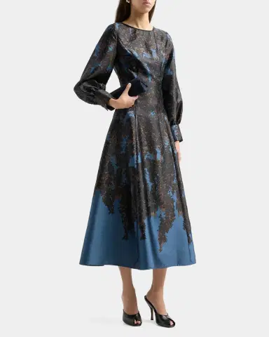 Misook Abstract A-Line Midi Dress | Thumbnail 5 Misook Abstract A-Line Midi Dress | Thumbnail 5