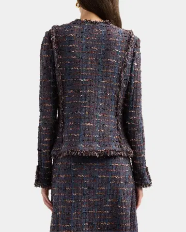 Misook Frayed Tweed Jacket | Thumbnail 3 Misook Frayed Tweed Jacket | Thumbnail 3