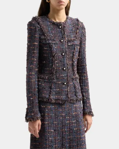 Misook Frayed Tweed Jacket | Thumbnail 4 Misook Frayed Tweed Jacket | Thumbnail 4