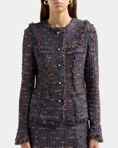 Misook Frayed Tweed Jacket | Thumbnail 5 Misook Frayed Tweed Jacket | Thumbnail 5