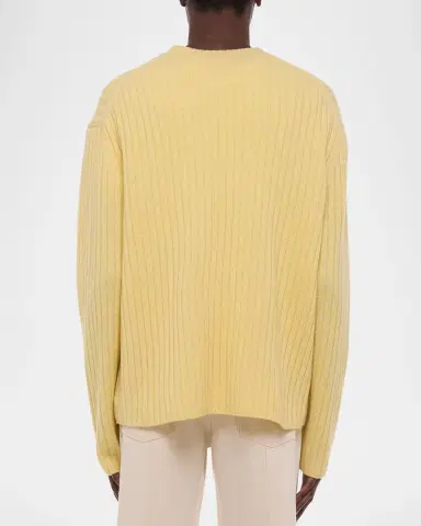 Helmut Lang Men's Rib-Knit Wool Sweater | Thumbnail 3 Helmut Lang Men's Rib-Knit Wool Sweater | Thumbnail 3