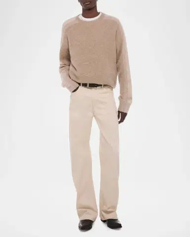 Helmut Lang Men's Two-Tone Brushed Wool Sweater | Thumbnail 2 Helmut Lang Men's Two-Tone Brushed Wool Sweater | Thumbnail 2