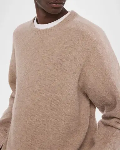 Helmut Lang Men's Two-Tone Brushed Wool Sweater | Thumbnail 5 Helmut Lang Men's Two-Tone Brushed Wool Sweater | Thumbnail 5
