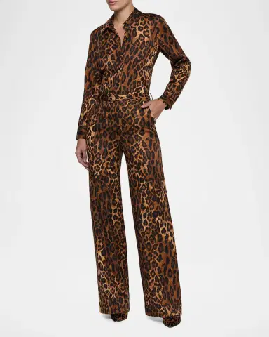 L'Agence Livvy Leopard-Print Pants | Thumbnail 2 L'Agence Livvy Leopard-Print Pants | Thumbnail 2