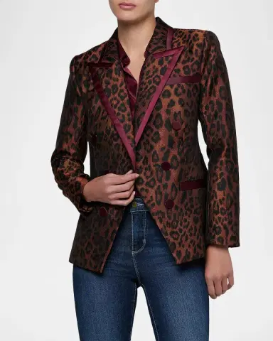 L'Agence Kyomi Leopard-Print Blazer | Thumbnail 4 L'Agence Kyomi Leopard-Print Blazer | Thumbnail 4