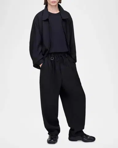 Adidas Men's Blouson Spread-Collar Jacket | Thumbnail 2 Adidas Men's Blouson Spread-Collar Jacket | Thumbnail 2