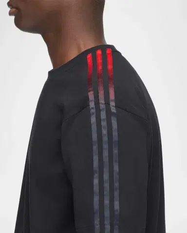 Adidas Men's Striped Cotton T-Shirt | Thumbnail 4 Adidas Men's Striped Cotton T-Shirt | Thumbnail 4