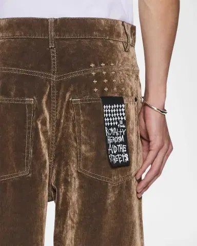 Ksubi Maxx Flocked Cotton Corduroy Wide-Leg Jeans | Thumbnail 4 Ksubi Maxx Flocked Cotton Corduroy Wide-Leg Jeans | Thumbnail 4