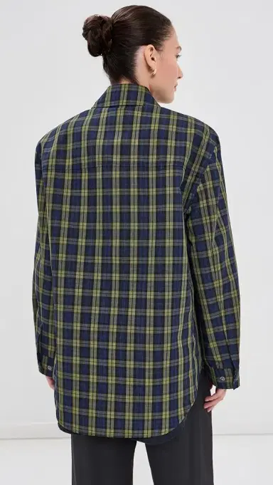 Tibi Techy Plaid Easy Shirt Jacket | Thumbnail 2 Tibi Techy Plaid Easy Shirt Jacket | Thumbnail 2