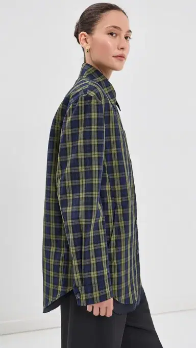 Tibi Techy Plaid Easy Shirt Jacket | Thumbnail 3 Tibi Techy Plaid Easy Shirt Jacket | Thumbnail 3