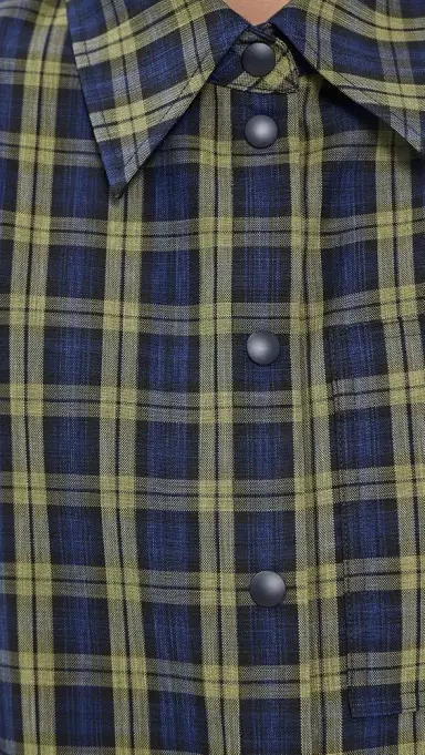 Tibi Techy Plaid Easy Shirt Jacket | Thumbnail 5 Tibi Techy Plaid Easy Shirt Jacket | Thumbnail 5