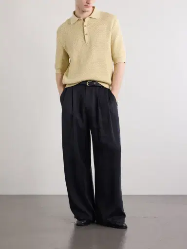 De Bonne Facture Honeycomb-Knit Cotton Polo Shirt - Men | Thumbnail 2 De Bonne Facture Honeycomb-Knit Cotton Polo Shirt - Men | Thumbnail 2