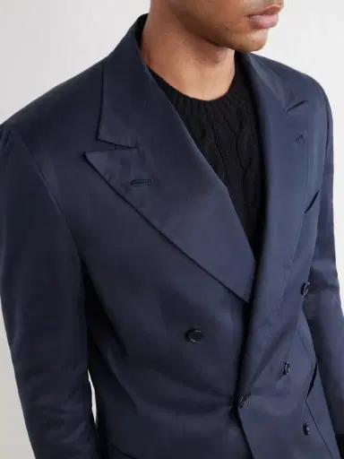 Kiton Double-Breasted Cotton-Twill Blazer - Men | Thumbnail 5 Kiton Double-Breasted Cotton-Twill Blazer - Men | Thumbnail 5