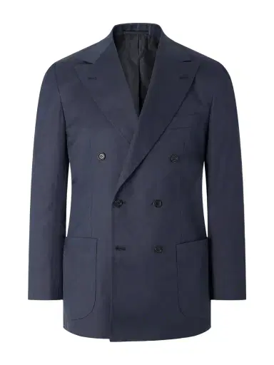 Kiton Double-Breasted Cotton-Twill Blazer - Men | Thumbnail 1 Kiton Double-Breasted Cotton-Twill Blazer - Men | Thumbnail 1