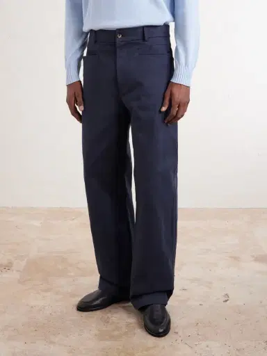 De Bonne Facture Gardian Wide-Leg Cotton-Twill Suit Trousers - Men | Thumbnail 3 De Bonne Facture Gardian Wide-Leg Cotton-Twill Suit Trousers - Men | Thumbnail 3