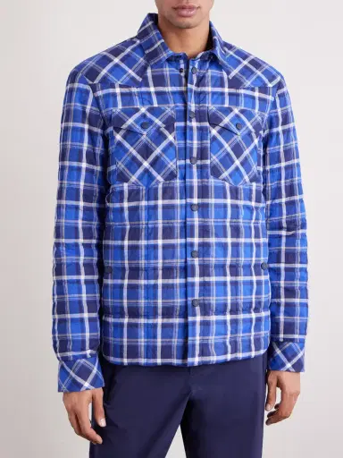Moncler Grenoble Gelt Quilted Checked Cotton-Blend Down Shirt Jacket - Men | Thumbnail 3 Moncler Grenoble Gelt Quilted Checked Cotton-Blend Down Shirt Jacket - Men | Thumbnail 3