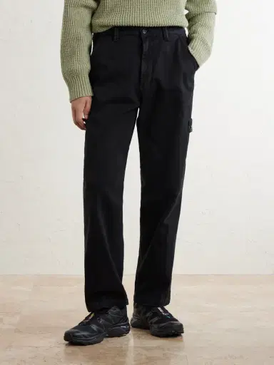 Stone Island Logo-Appliquéd Straight-Leg Cotton-Canvas Trousers - Men | Thumbnail 3 Stone Island Logo-Appliquéd Straight-Leg Cotton-Canvas Trousers - Men | Thumbnail 3