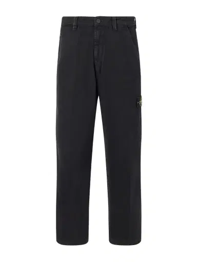 Stone Island Logo-Appliquéd Straight-Leg Cotton-Canvas Trousers - Men | Thumbnail 1 Stone Island Logo-Appliquéd Straight-Leg Cotton-Canvas Trousers - Men | Thumbnail 1