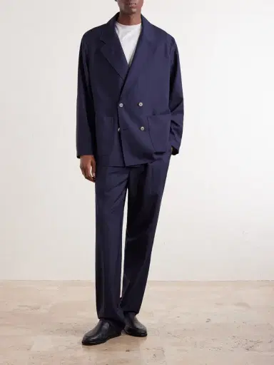De Bonne Facture Double-Breasted Wool Suit Jacket - Men | Thumbnail 2 De Bonne Facture Double-Breasted Wool Suit Jacket - Men | Thumbnail 2