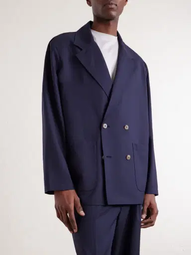 De Bonne Facture Double-Breasted Wool Suit Jacket - Men | Thumbnail 3 De Bonne Facture Double-Breasted Wool Suit Jacket - Men | Thumbnail 3
