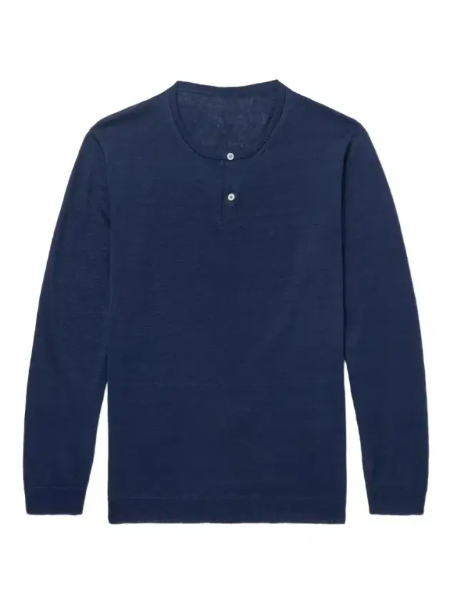 Linen Henley Sweater - Men Linen Henley Sweater - Men