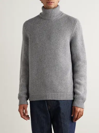 Anderson & Sheppard Cashmere Rollneck Sweater - Men | Thumbnail 3 Anderson & Sheppard Cashmere Rollneck Sweater - Men | Thumbnail 3