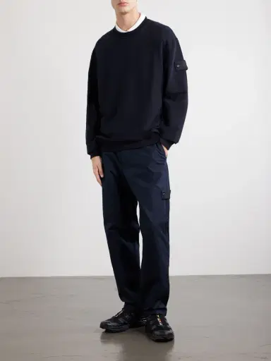 Stone Island STONE ISLAND GHOST Logo-Appliquéd Stretch Cotton-Jersey Sweatshirt - Men | Thumbnail 2 Stone Island STONE ISLAND GHOST Logo-Appliquéd Stretch Cotton-Jersey Sweatshirt - Men | Thumbnail 2