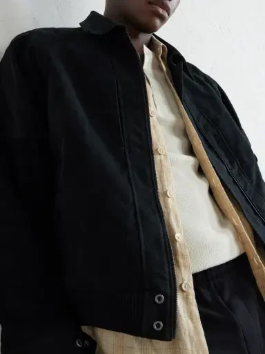 ADON Suede-Trimmed Cotton-Moleskin Bomber Jacket - Men | Thumbnail 5 ADON Suede-Trimmed Cotton-Moleskin Bomber Jacket - Men | Thumbnail 5