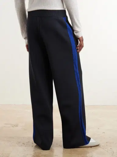 Wales Bonner Straight-Leg Logo-Embroidered Knitted Drawstring Sweatpants - Men | Thumbnail 4 Wales Bonner Straight-Leg Logo-Embroidered Knitted Drawstring Sweatpants - Men | Thumbnail 4